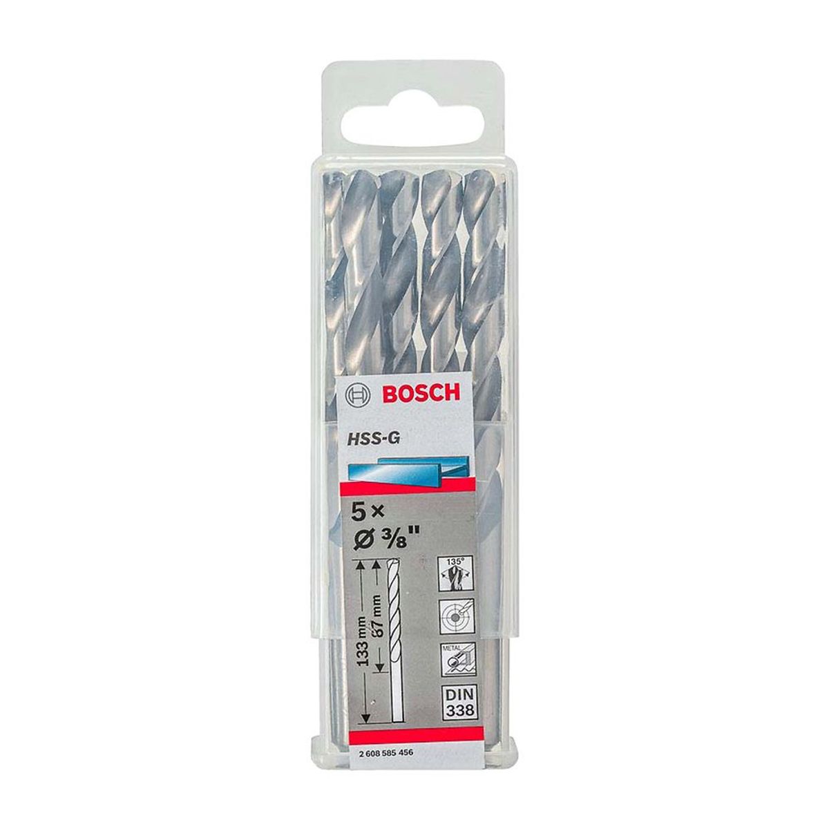 BOSCH - Broca Metal HSS-G X5U 9.5mm 3/8" Bosch