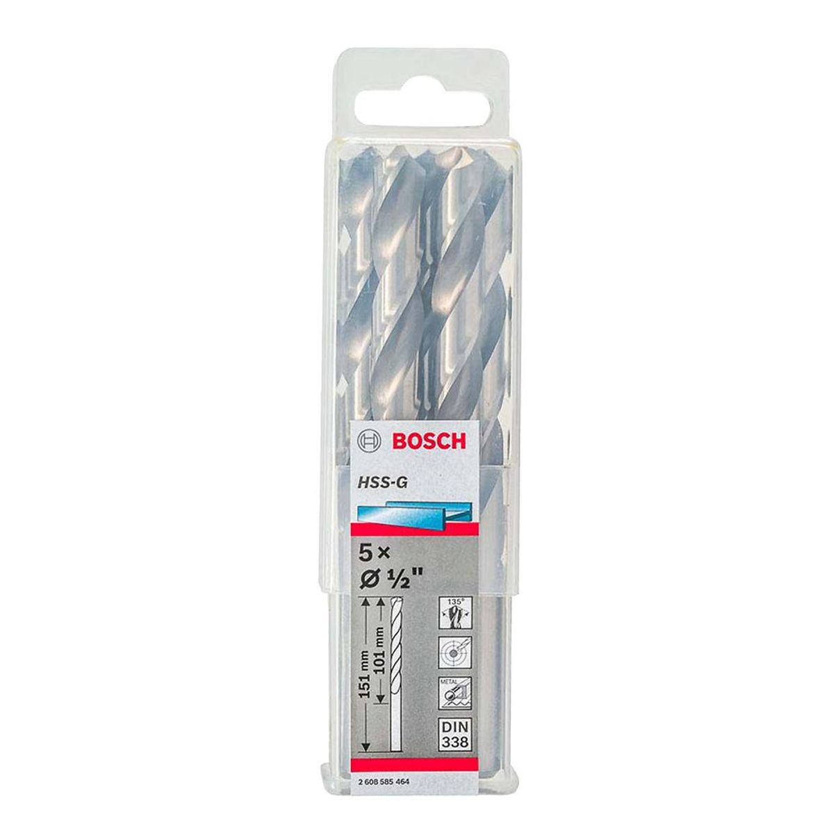 BOSCH - Broca Metal HSS-G X5U 12.7mm 1/2" Bosch