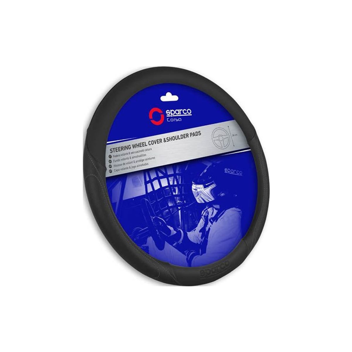 SPARCO - Cubre Volante SPARCO SPS117BKG Negro costura Gris