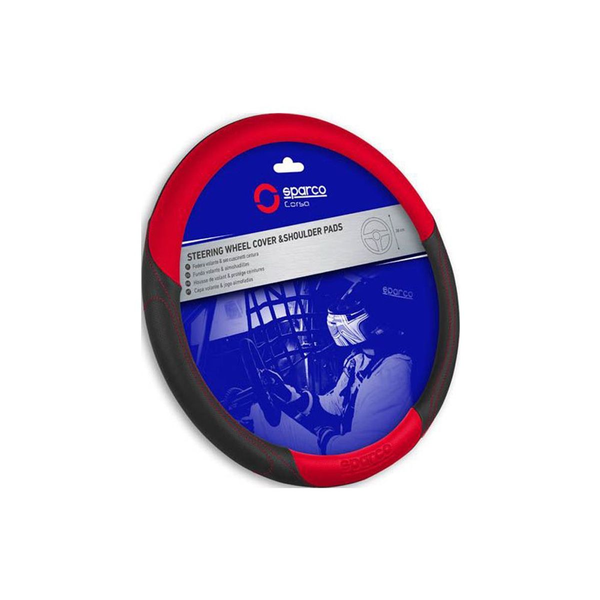 SPARCO - Cubre Volante SPARCO SPS117RD Negro Rojo