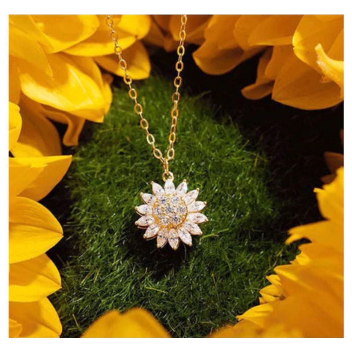 AURELA - Collar girasol giratorio para Mujer