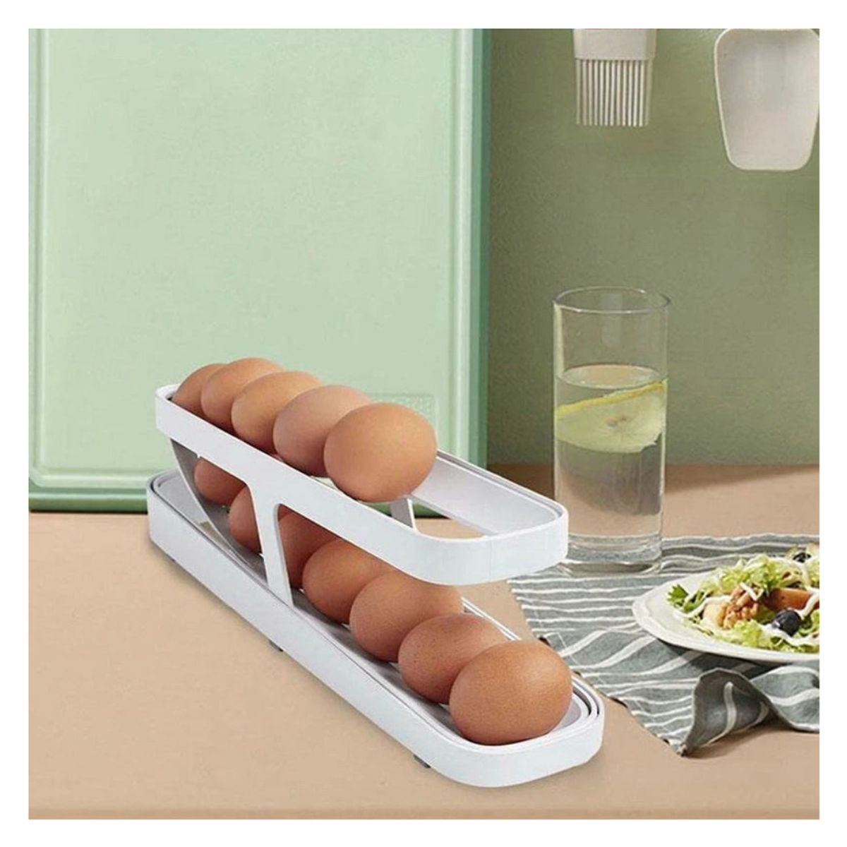 AURELA - Contenedor De Almacenamiento De Huevos para Refrigerador