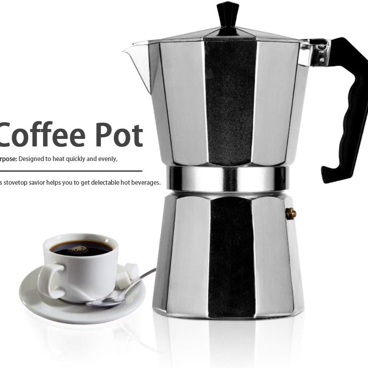 PENTHA - Cafetera Italiana Moka de 6 tazas (300 Ml) Con Gran Sabor