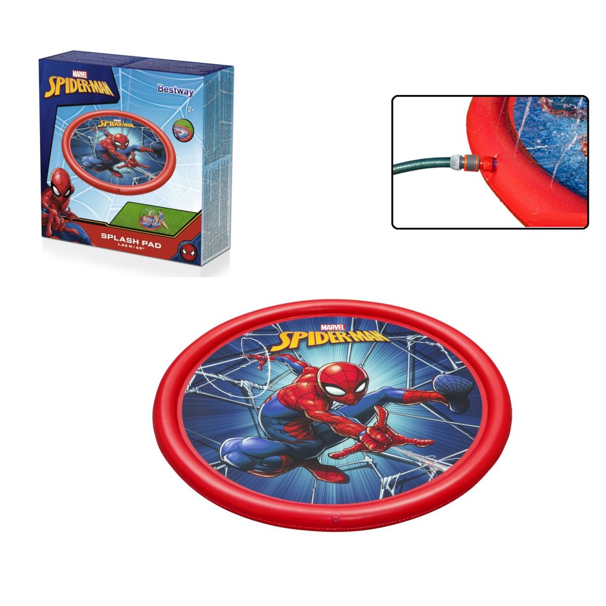 IMPORTADO MC - Piscina Spiderman Con Roceador Spiderman 165cm