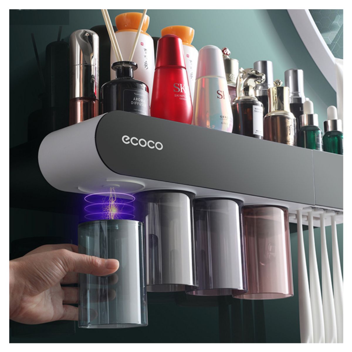 AURELA - Estante Multiusos para Baño - Porta Cepillos