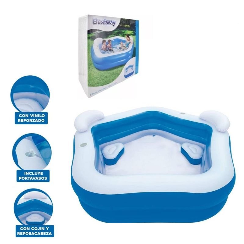 GENERICO - Moderna Piscina Inflable Funny Familiar 200x69 cm