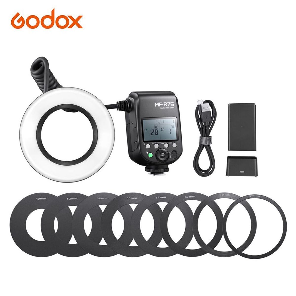 GODOX - Flash Macro GODOX MF-R76  Incluye batería recargable