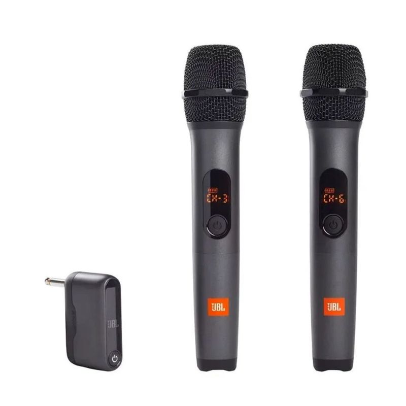 JBL - JBL Wireless Microphone con Receptor Inalámbrico Recargable UHF 6 hras