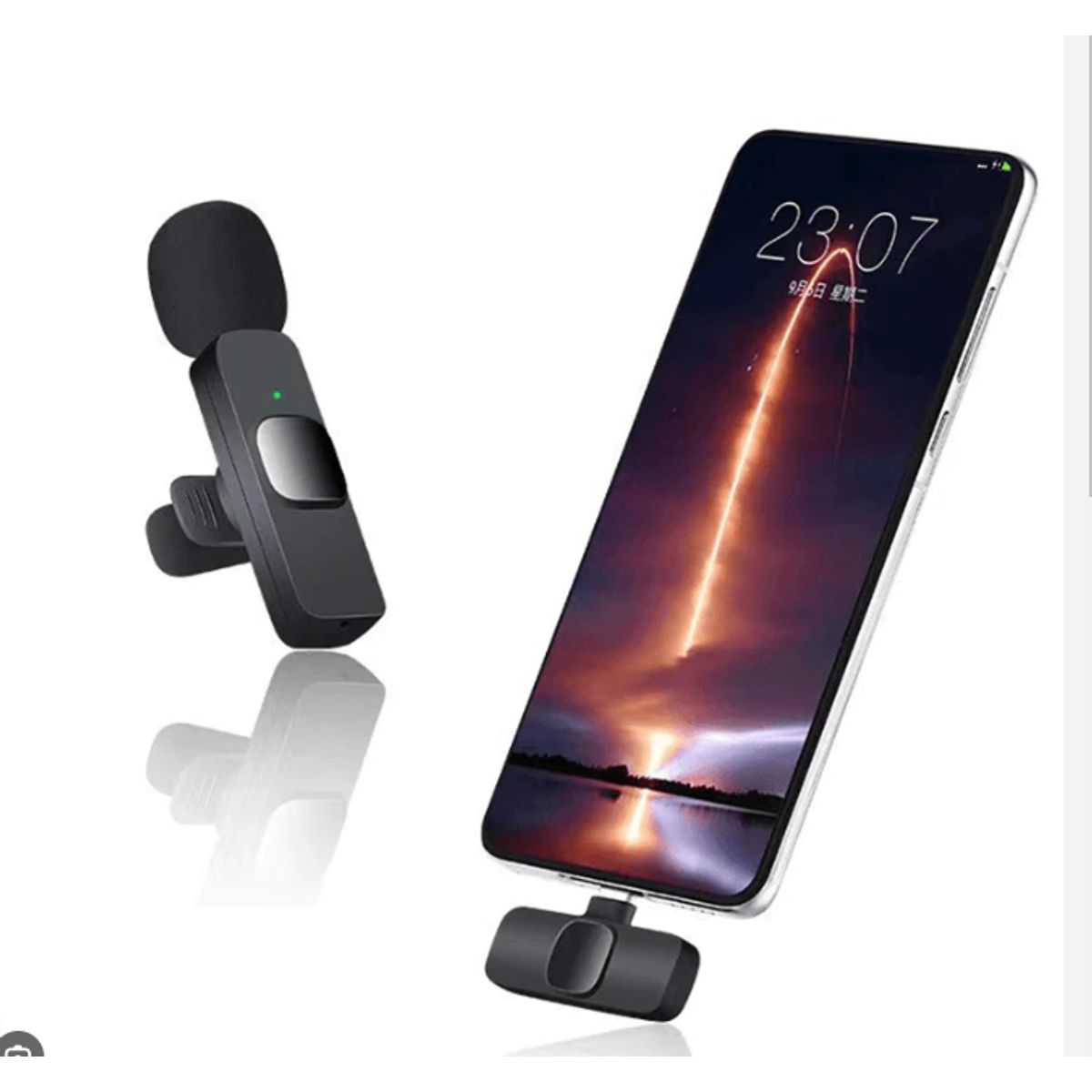 GENERICO - Micrófono Inalámbrico Recargable Perchero Tipo C-K8