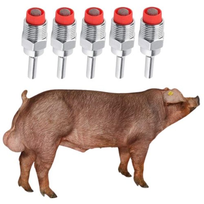 GENERICO - Bebedero Automático Para Cerdo 1/2 inox x 12 unds