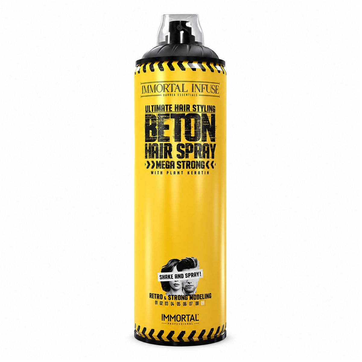 GENERICO - Spray Fijador Immortal Infuse Beton Mega Strong 500 ml con Queratina Vegetal