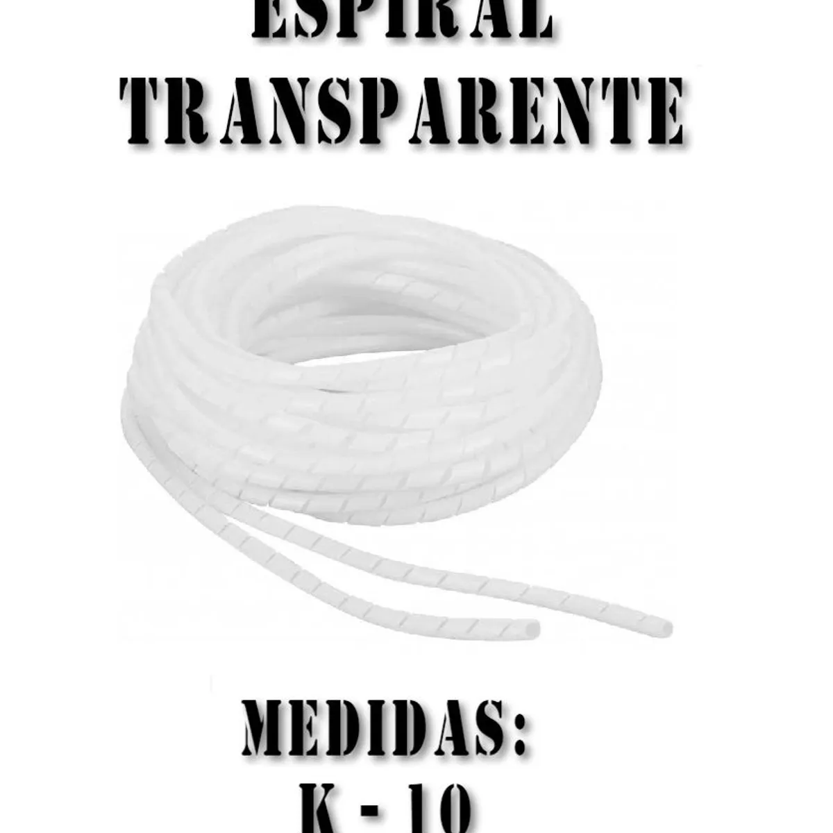 GENERICO - ESPIRAL PORTACABLE 10MM X 10M TRASPARENTE
