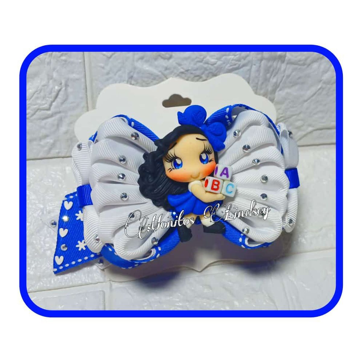 GENERICO - Lazo Escolar para Cabello Niña  - Moñitos Lindsey