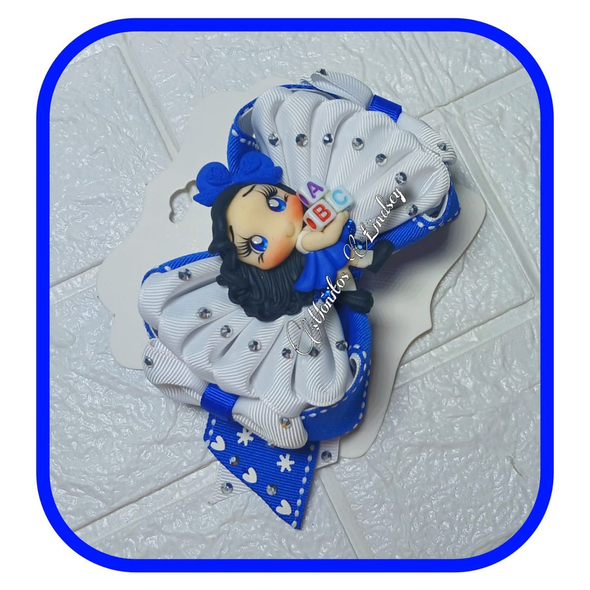 GENERICO - Lazo Escolar para Cabello Niña  - Moñitos Lindsey