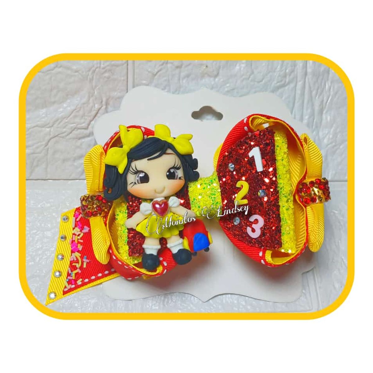 GENERICO - Lazo Escolar para Cabello Niña  - Moñitos Lindsey