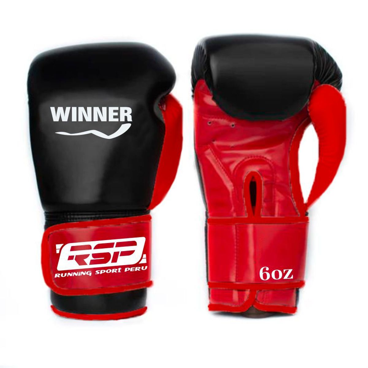 WINNER - Guantes de Box para Niños 6oz NegroRojo