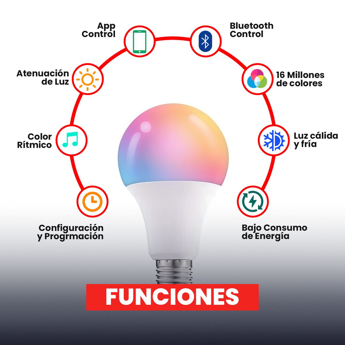 GENERICO - Foco Smart Led Bluetooth