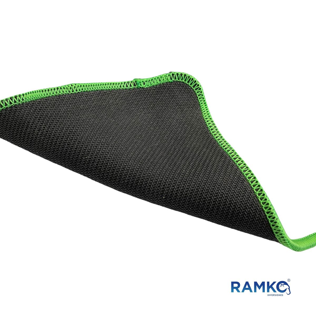 GENERICO - Mouse pad gaming negro 30 x 80 borde cocido Verde