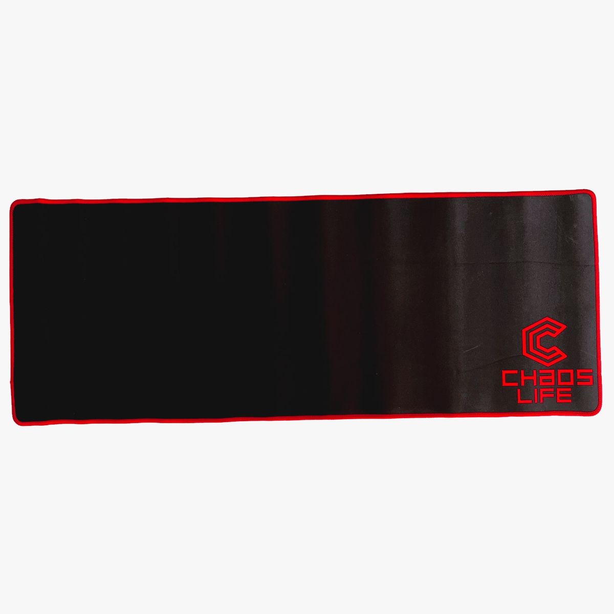 GENERICO - Mouse pad gaming negro 30 x 80 borde cocido Rojo