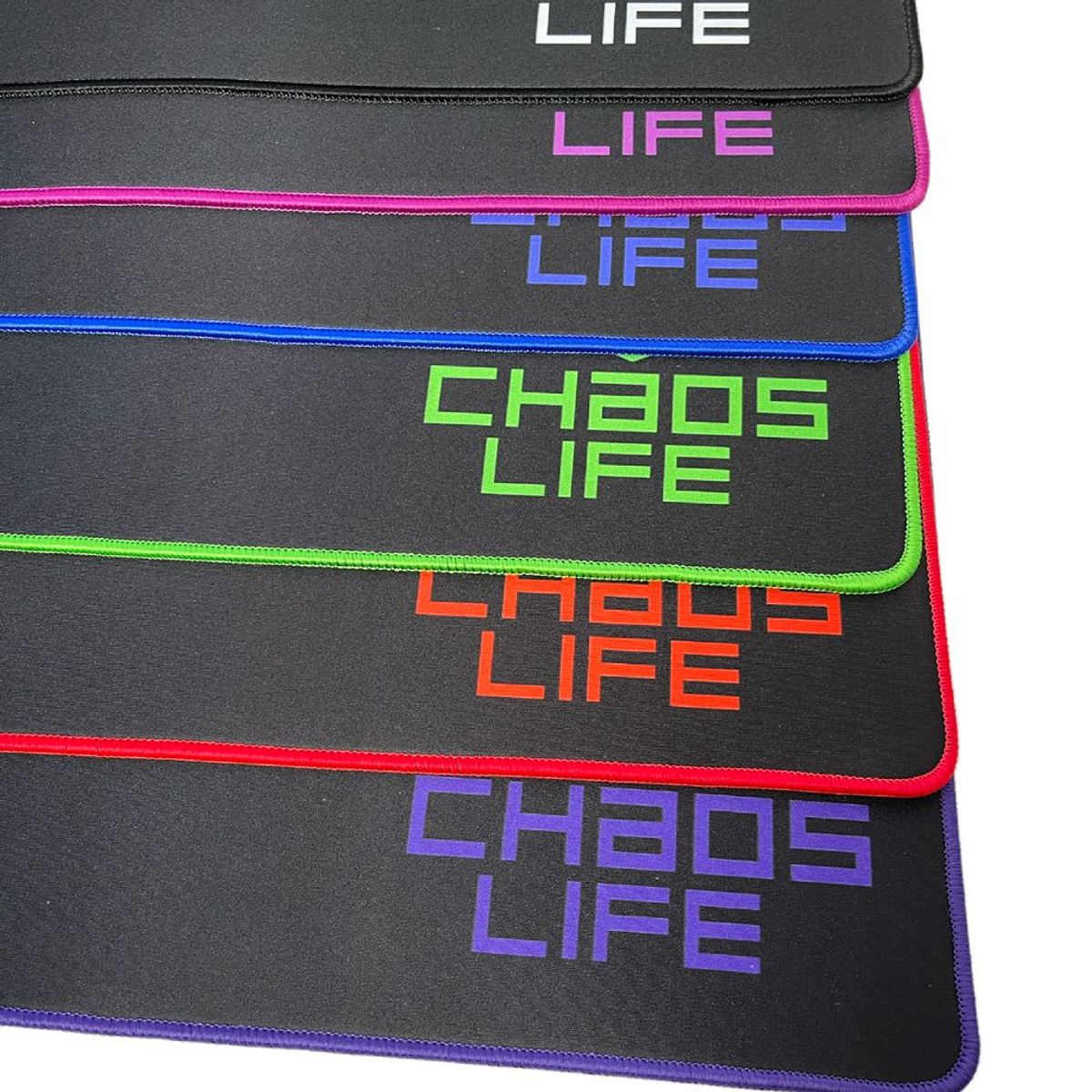 GENERICO - Mouse pad gaming negro 30 x 80 borde cocido Rojo