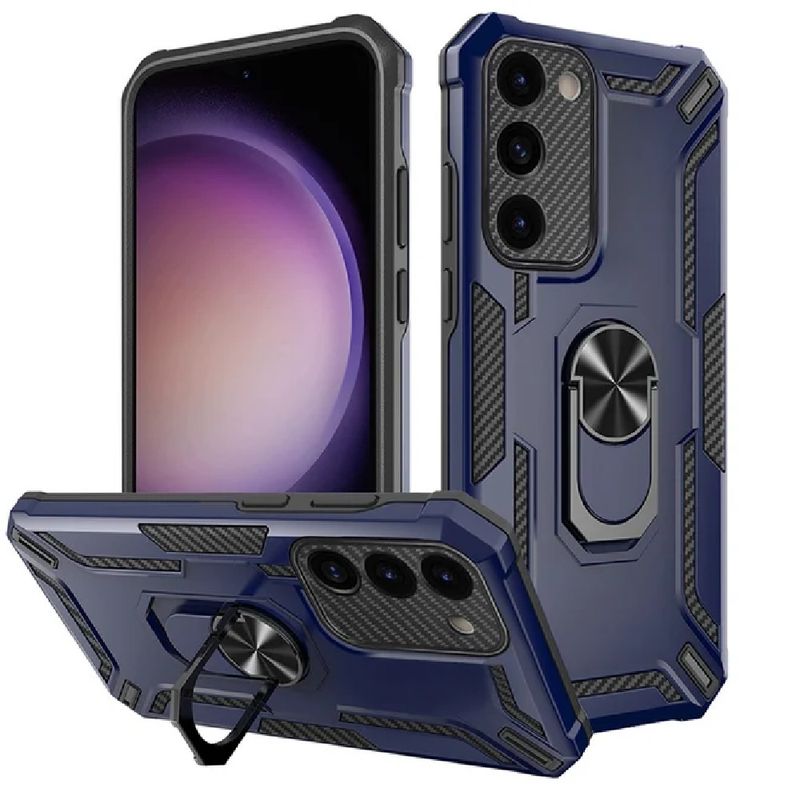 GENERICO - Funda Case de Xiaomi Note 11 Holder Parante con Anillo Antishock Azul