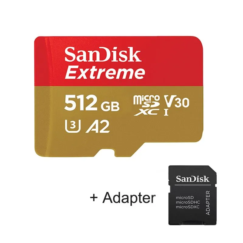 SANDISK - Memoria Micro SDXC Sandisk Extreme 512gb UHS-I U3 A2 V30 4K.