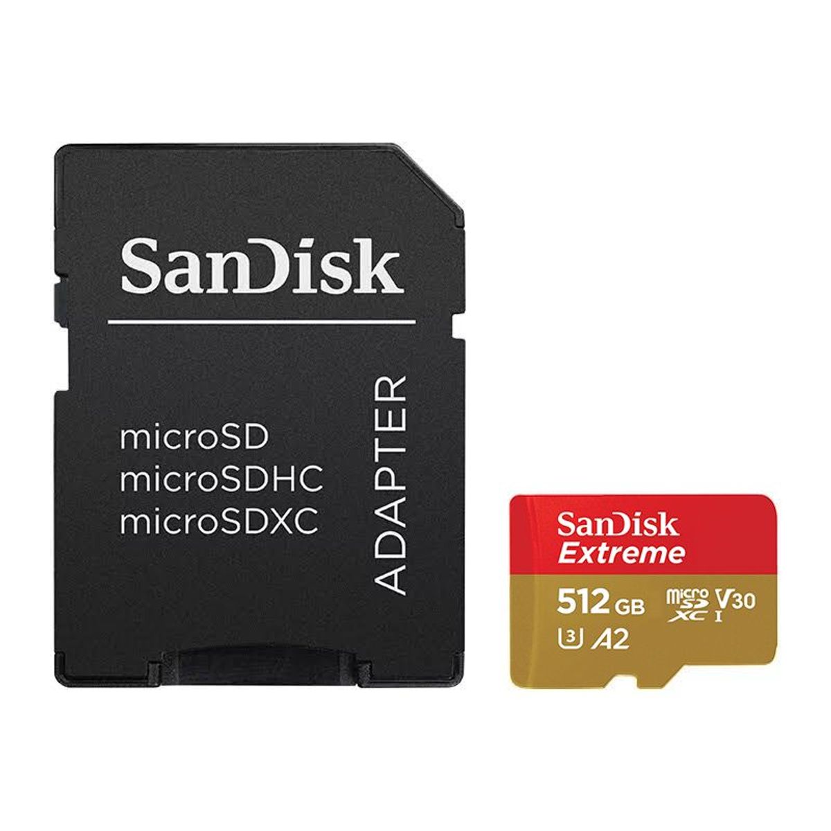 SANDISK - Memoria Micro SDXC Sandisk Extreme 512gb UHS-I U3 A2 V30 4K.