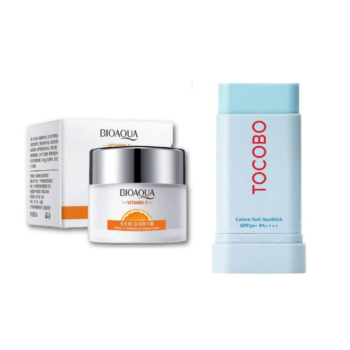 TOCOBO - PACK BLOQUEADOR TOCOBO EN BARRA Y CREMA HIDRATANTE VITAMINA C  BIOAQUA