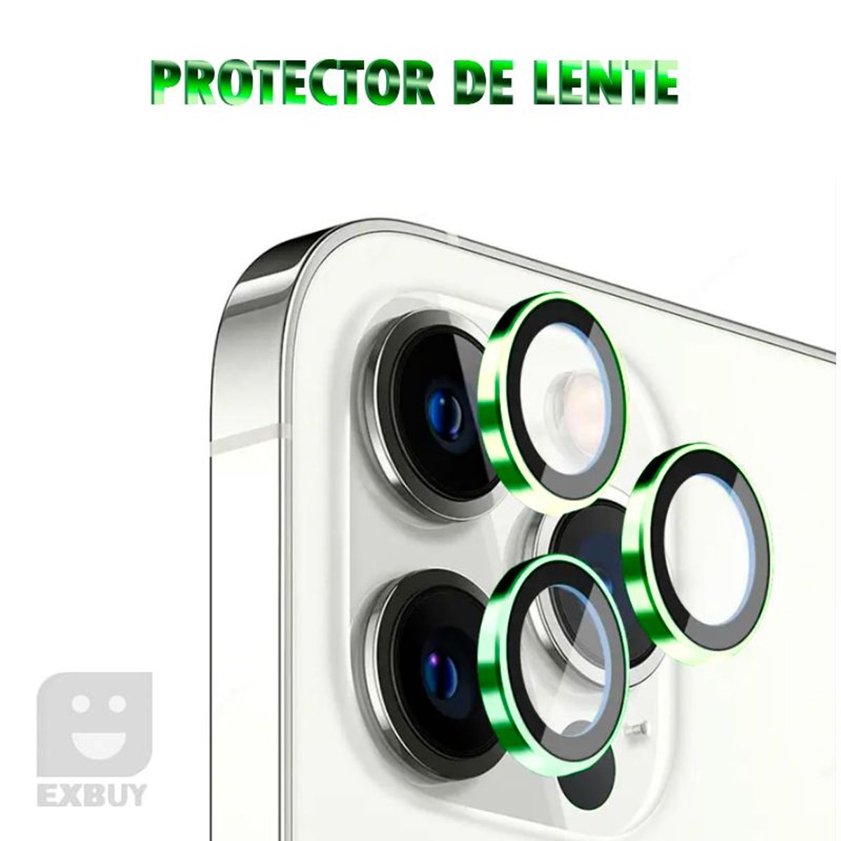 GENERICO - PROTECTOR DE CÁMARA PARA IPHONE 13 PRO VERDE