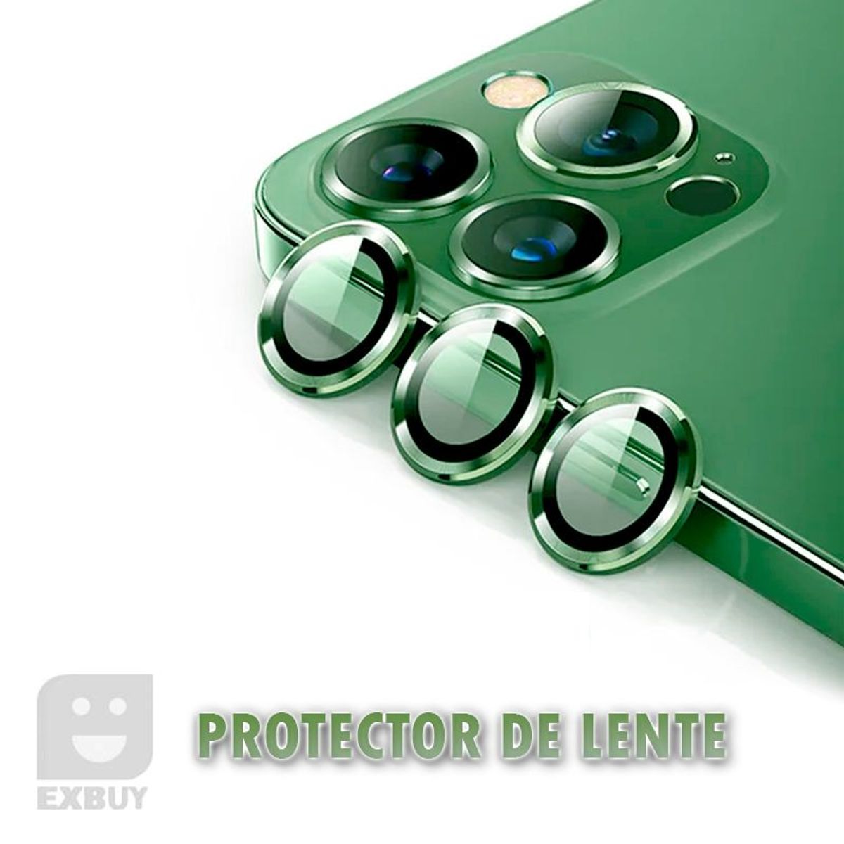 GENERICO - PROTECTOR DE CÁMARA PARA IPHONE 13 PRO VERDE