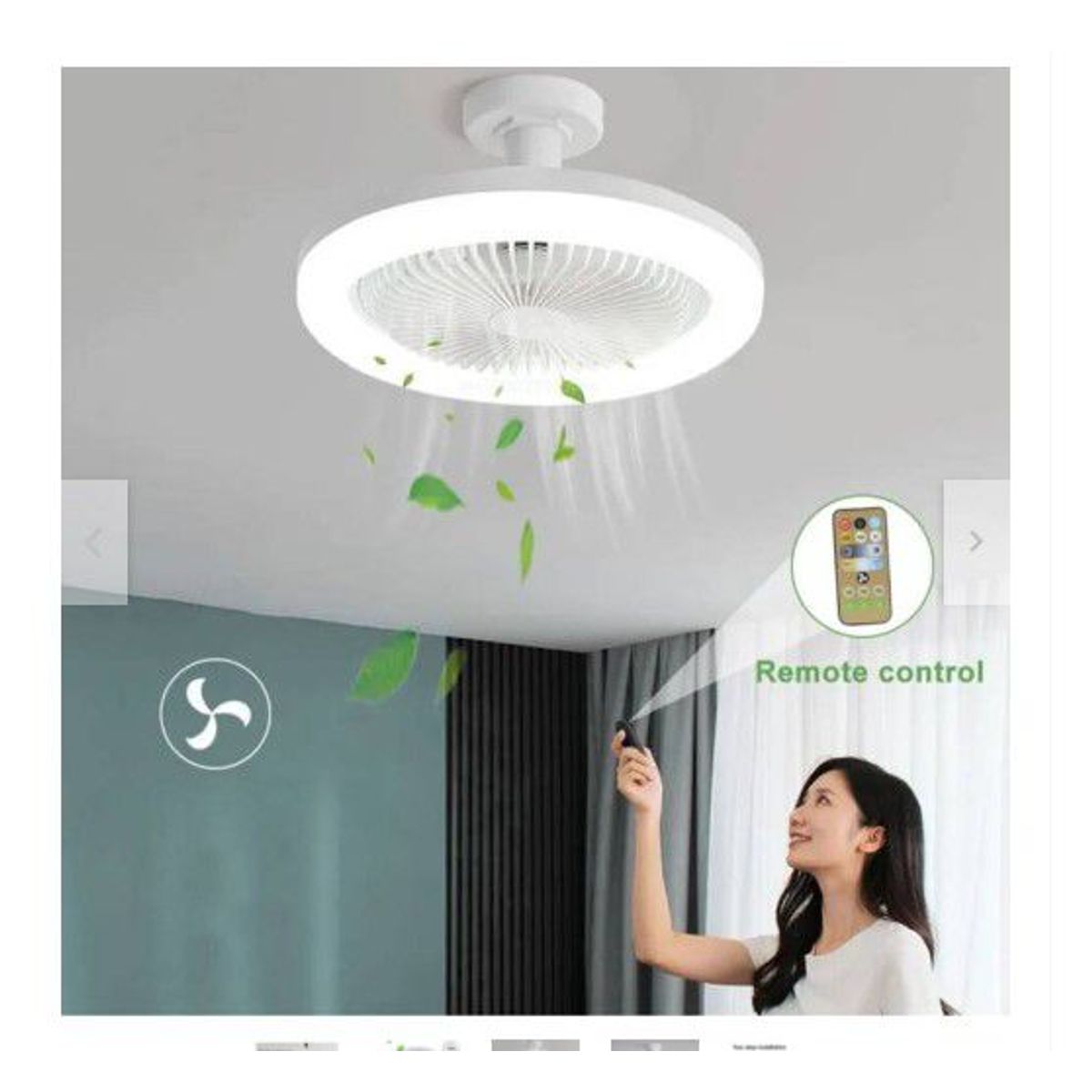 GENERICO - Foco Ventilador de techo 2 en 1 ahorrador 30W con CONTROL