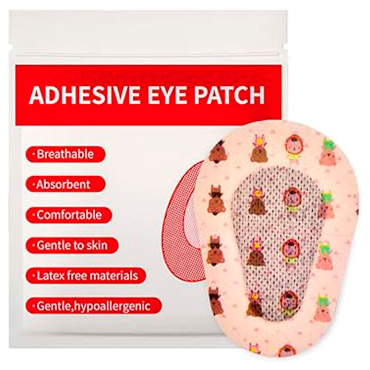 GENERICO - 60 Parches Oculares Para Niña Ojo Perezoso Ambliopía Rosado