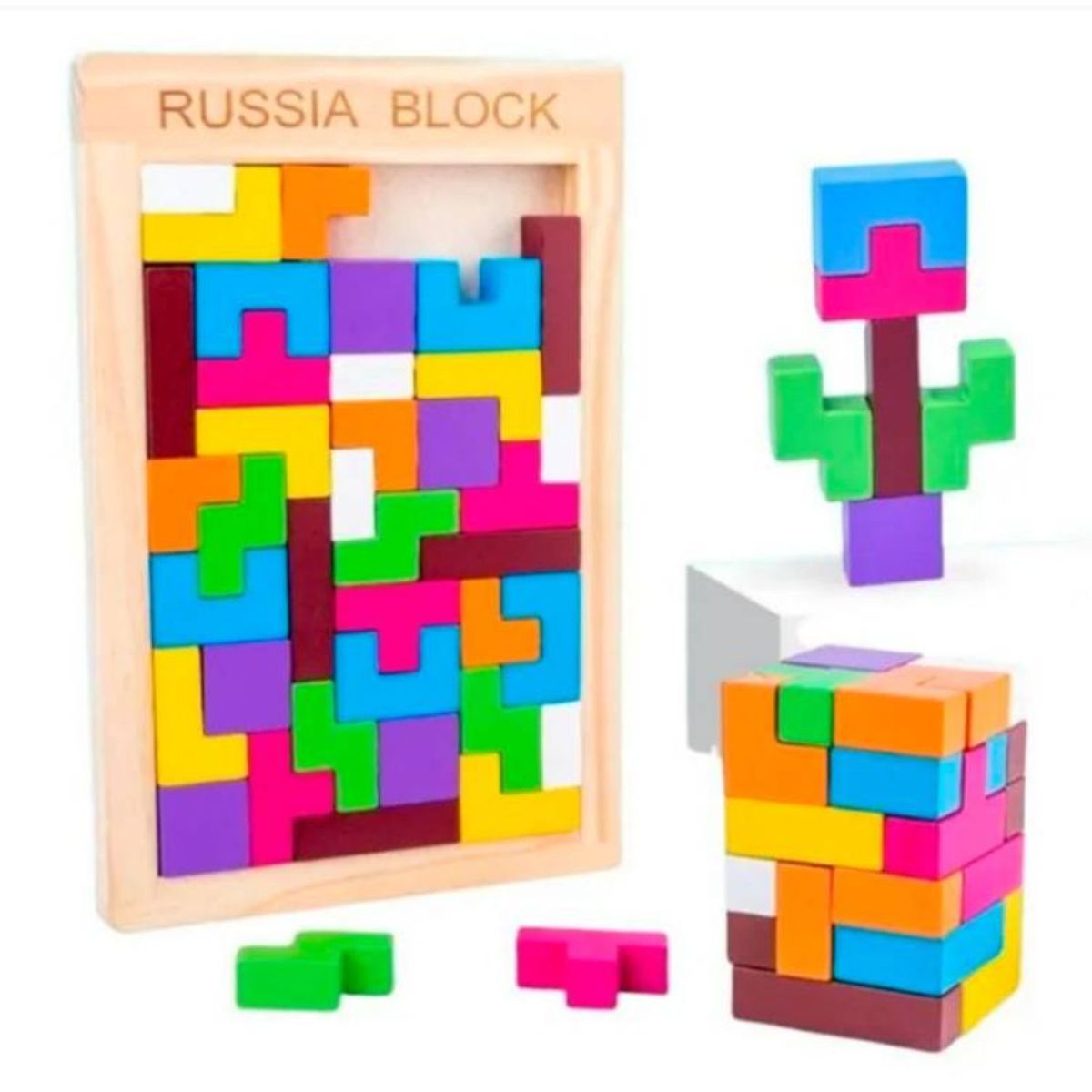 GENERICO - Tetris Didácticos Rompecabezas para Niños Formas Geométricas
