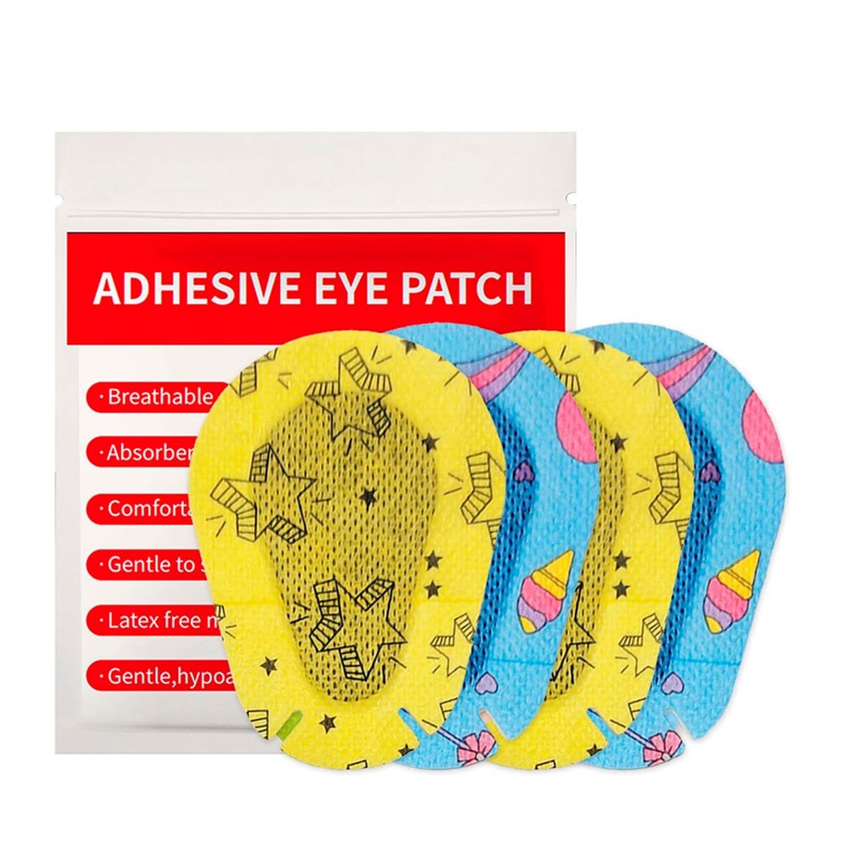 GENERICO - 40 Parches Oculares Para Niño Ojo Perezoso Ambliopía Amarillo