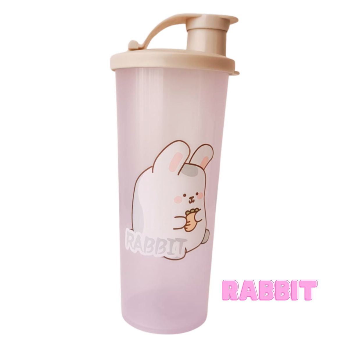 GENERICO - Vaso Tomatodo Kawaii Rabbit 2 en 1