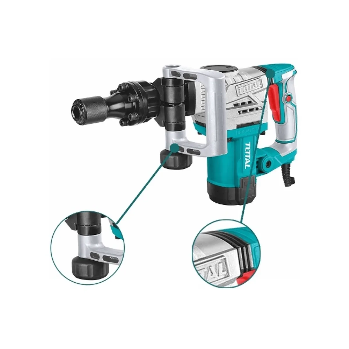 TOTAL TOOLS - Martillo demoledor Hex 1300W 20 Joules industrial Total