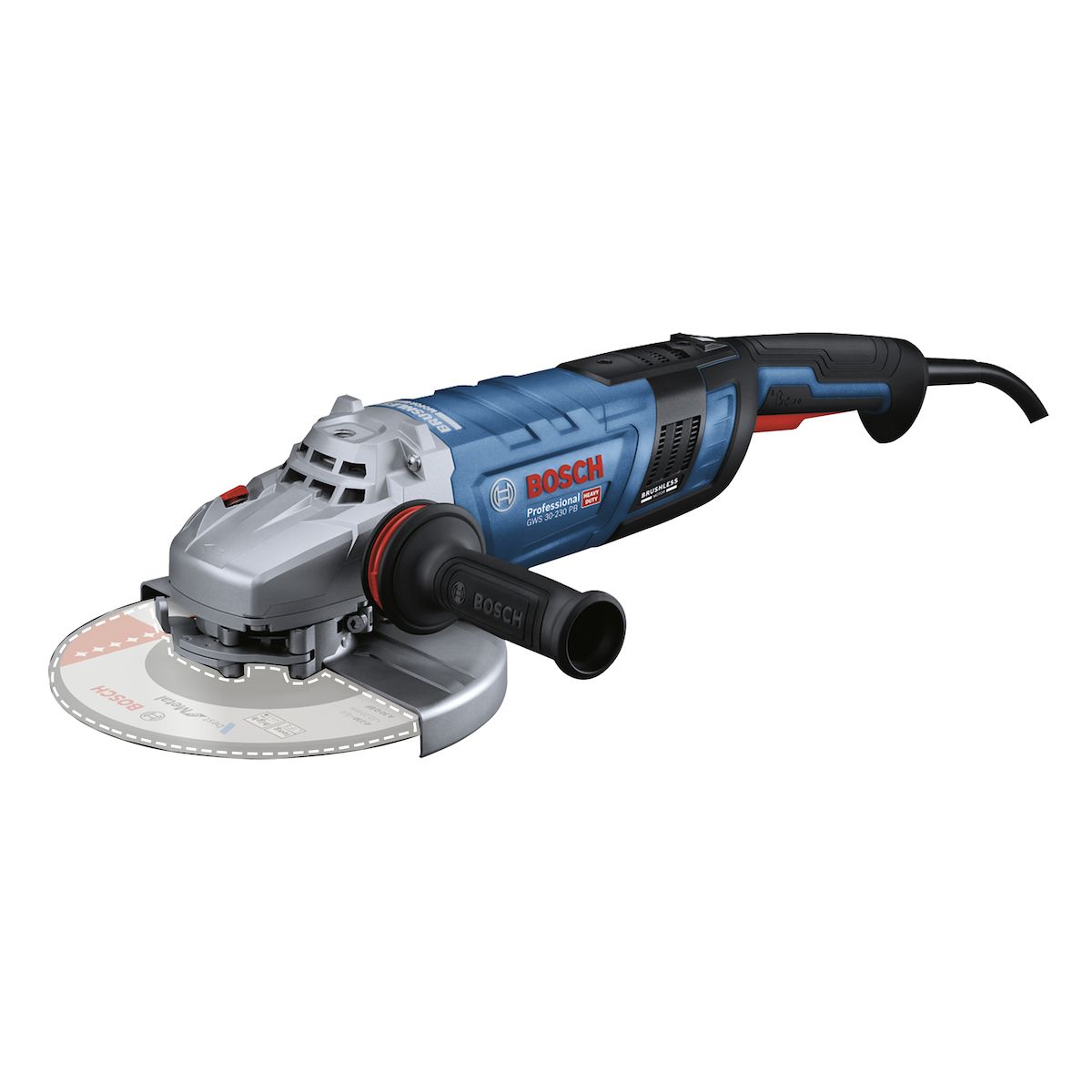 BOSCH - Amoladora angular Brushless Kick Back Control 7 2800W GWS 30-180 PB