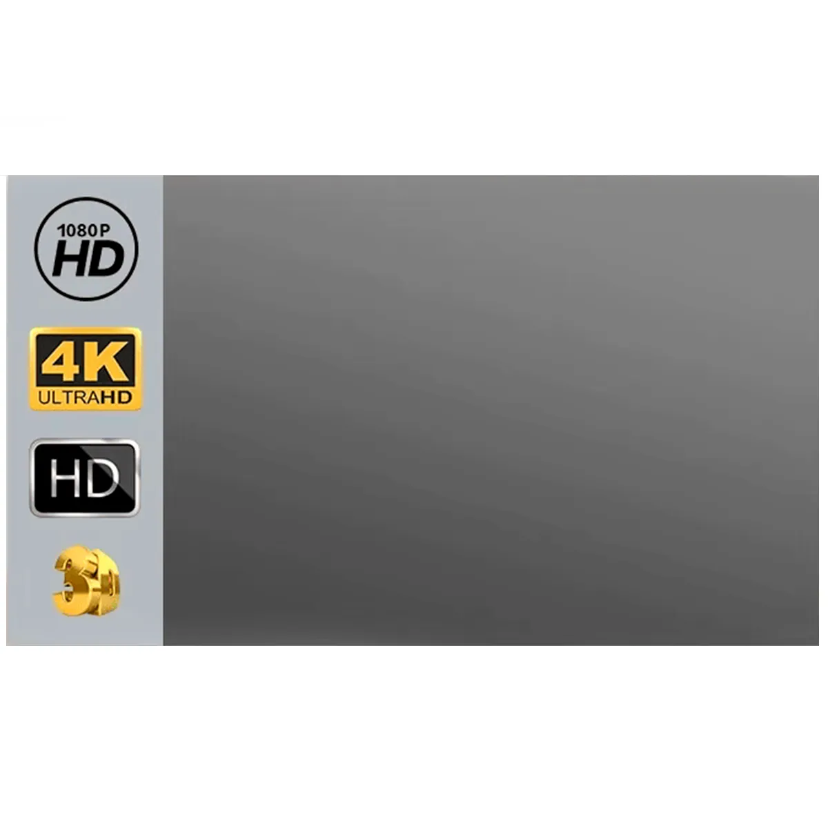 OWLENZ - Pantalla Ecran para Proyector 120 Pulgadas Plomo