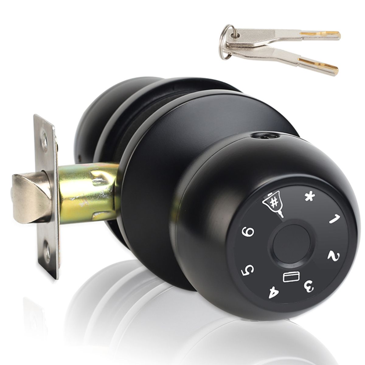 TECH CARE - Cerradura en Bola Biométrica Inteligente Huella Digital  Llave