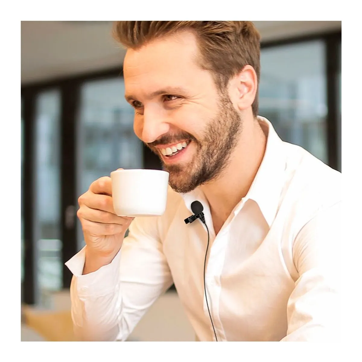 GENERICO - Microfono solapero universal lavalier perchero 2m 360°