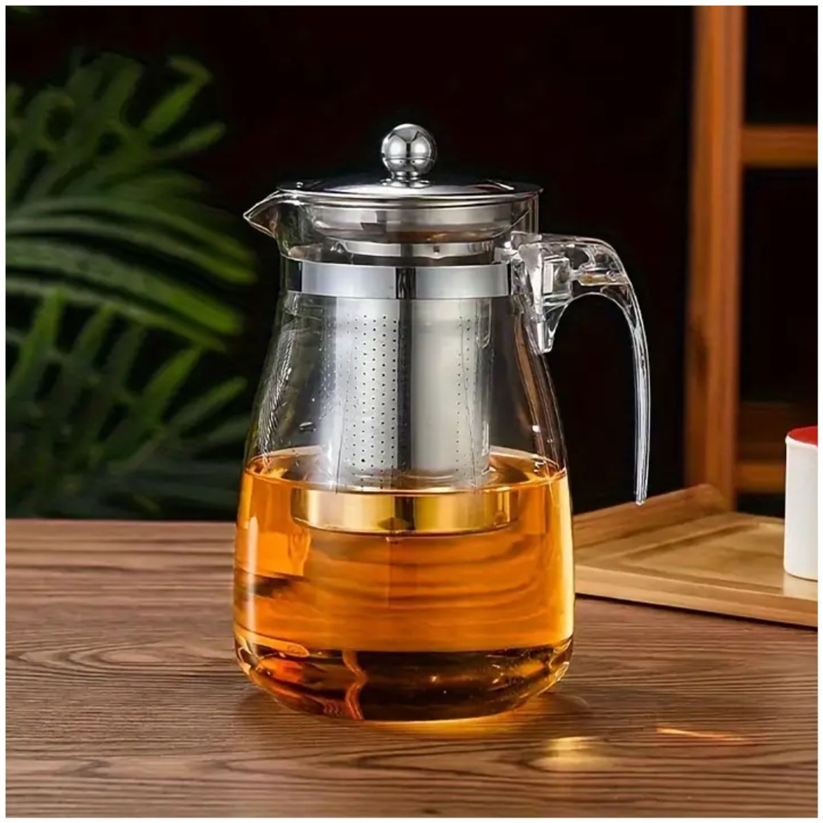 INSPIRA MARKET - Jarra tetera infusor de te de vidrio 900 ml