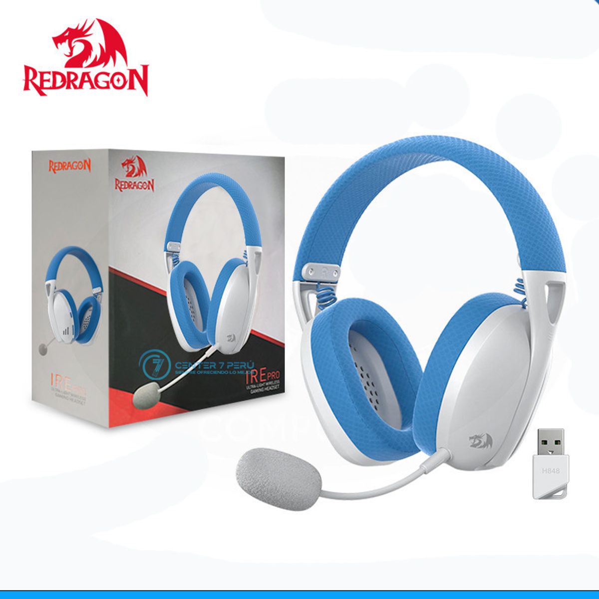 REDRAGON - Auriculares Redragon Ire Wireless H848B BLUE