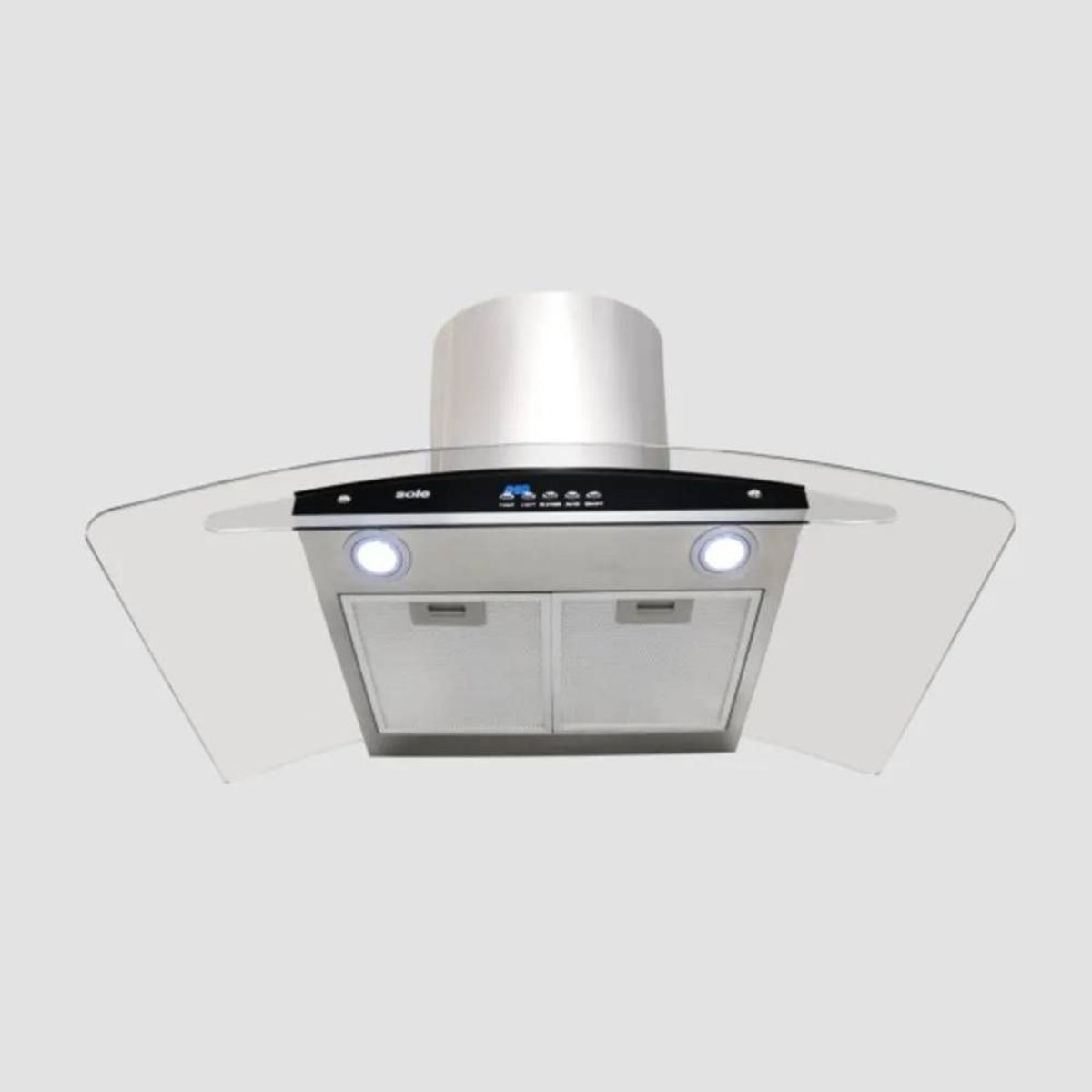 SOLE - Campana Extractora Sole Vidrio Acero 90 cm Venus Ture63co