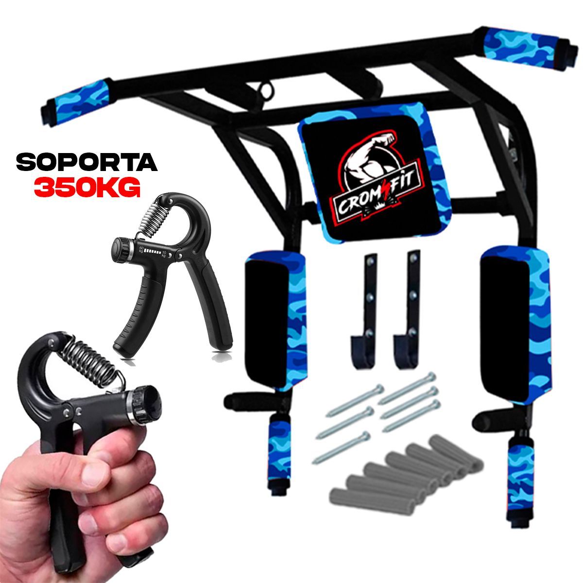 HOLGU - Barra multifuncional 15 en 1  + Hand Grip