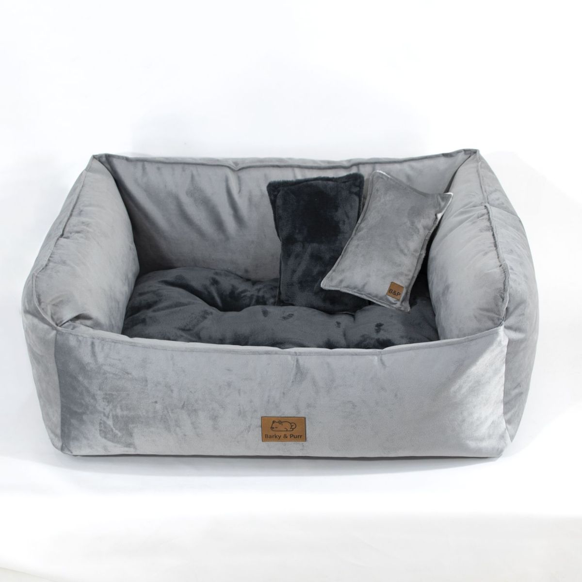 GENERICO - Cama Perro Barky Gris Negro XL