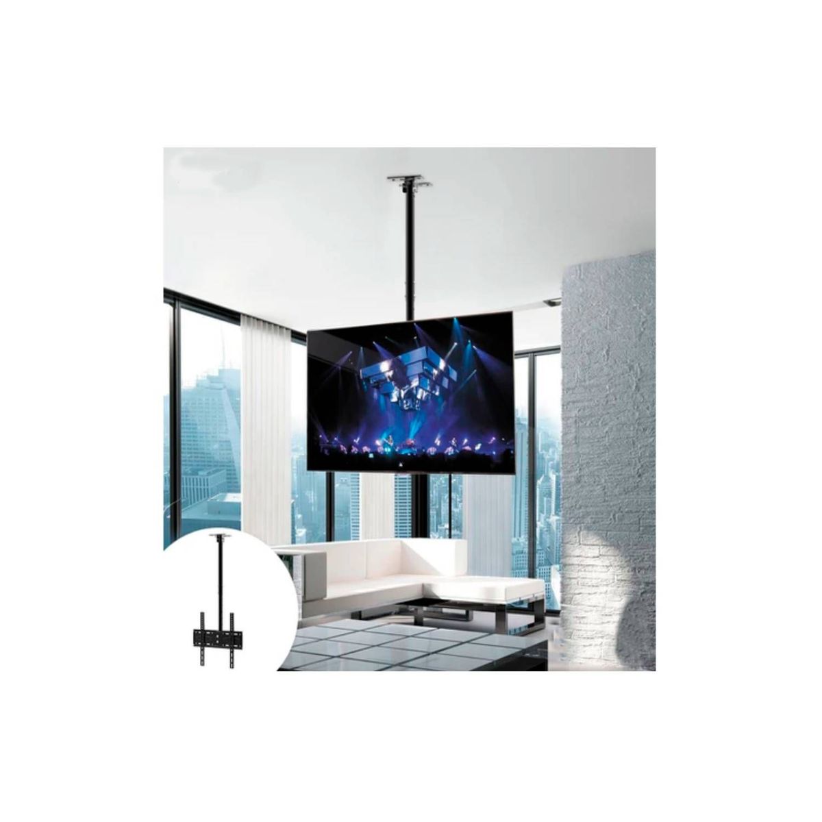 GENERICO - Rack De Techo Para Tv Colgante o Pared de 26 a 60" Pulgadas Negro