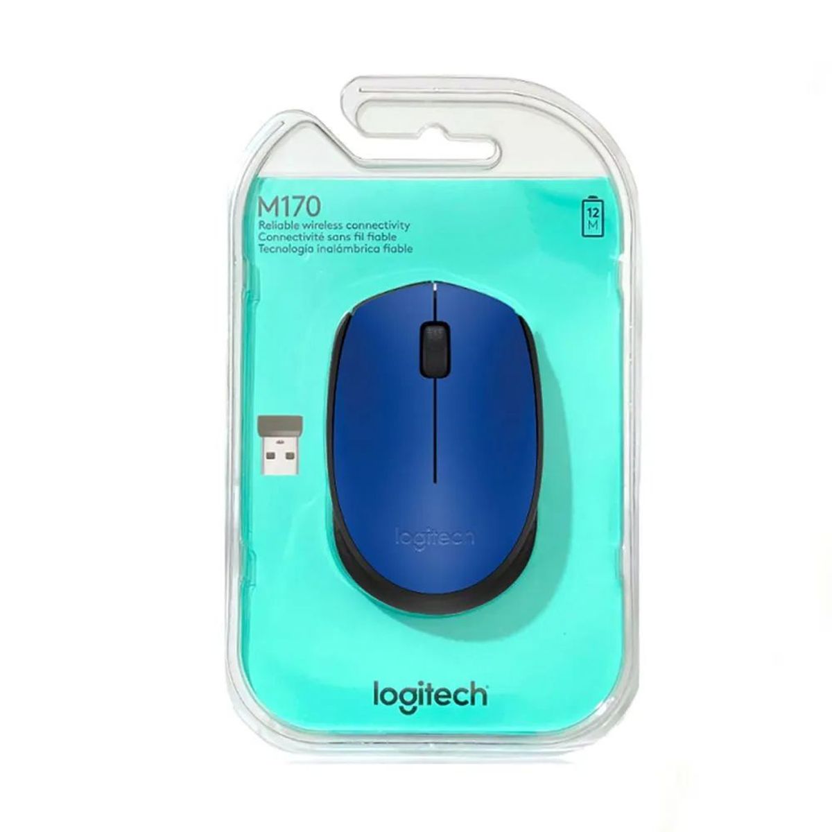 GENERICO - MOUSE INALAMBRICO LOGITECH M170 910-004800 OPTICO  RECEPTOR USB  AZUL