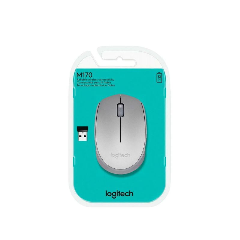 GENERICO - MOUSE INALAMBRICO LOGITECH M170 910-004800 OPTICO  RECEPTOR USB GRAY