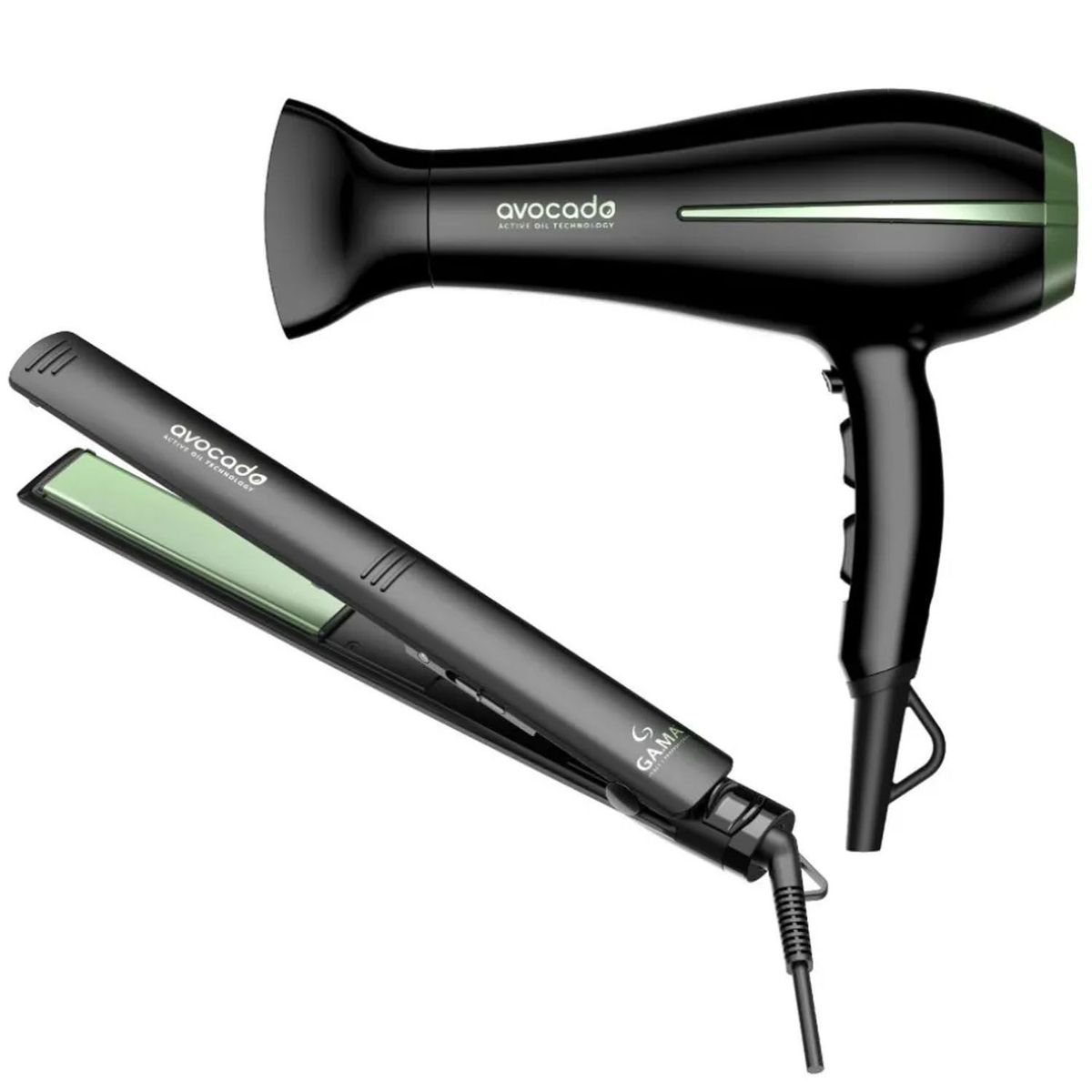 GAMA - Combo Secadora Bora Gama Alisadora Elegance Avocado