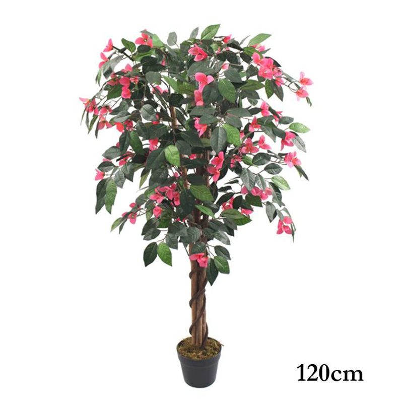 GENERICO - Planta artificial con flores rojas 1.20 m.
